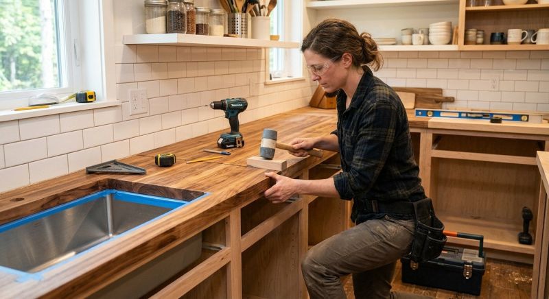 Butcher Block Installation in Sonoma County, CA
