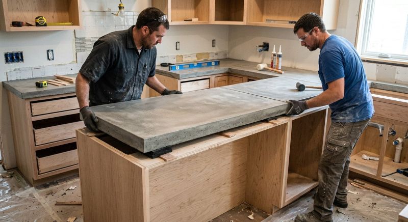 Cement Countertop Installation in Santa Rosa, CA