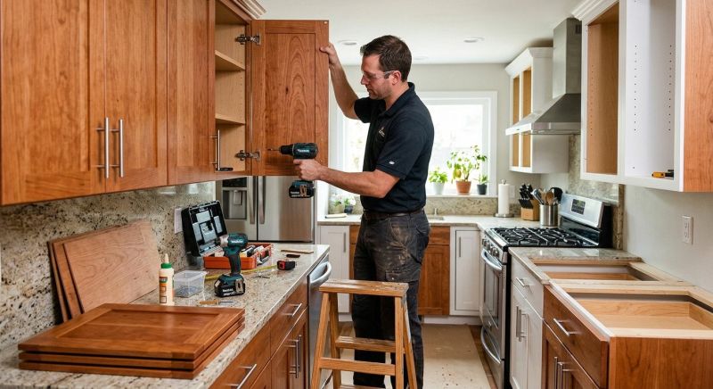 Cherry Cabinet Refacing in Cincinnati, OH