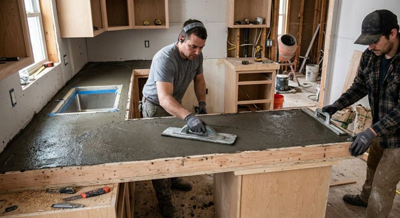 Concrete Countertop Pouring in Napa, CA