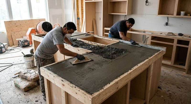 Poured Countertop Installation in Santa Rosa, CA