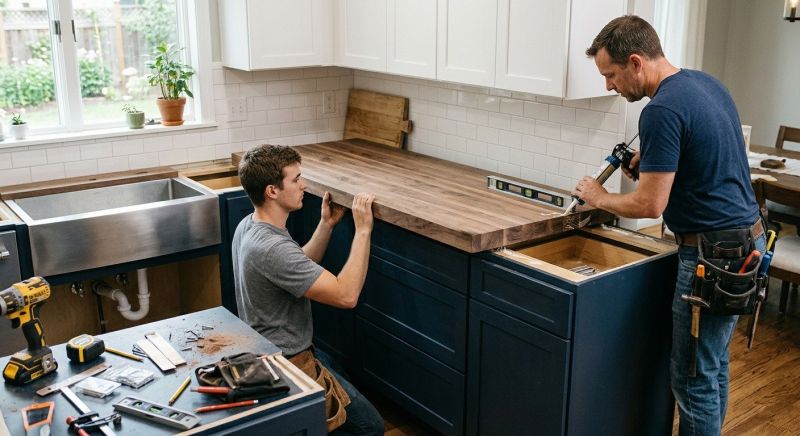 Wood Countertop Installation in Marin County, CA